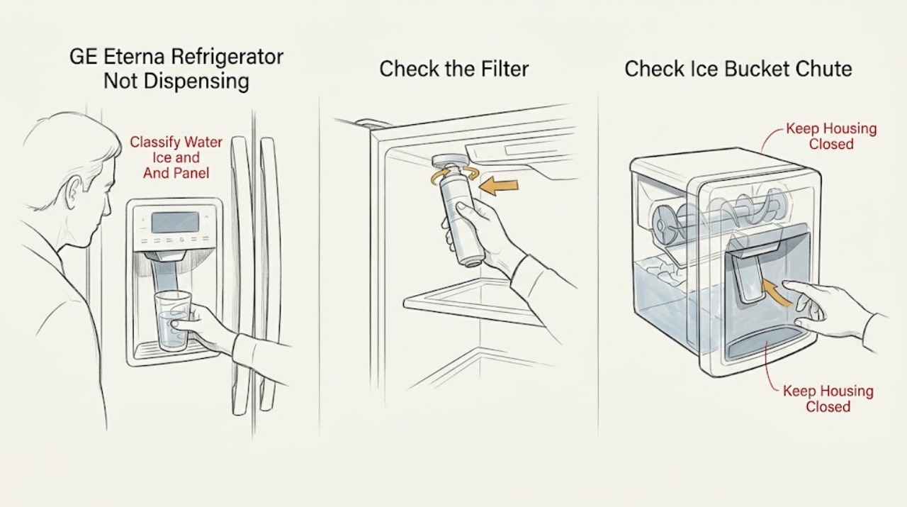 GE Eterna Refrigerator Not Dispensing