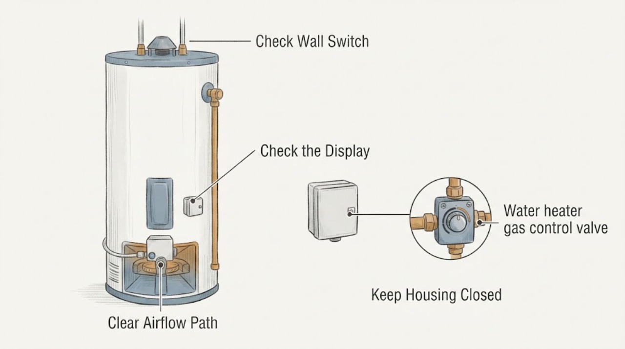 Water heater gas control valve