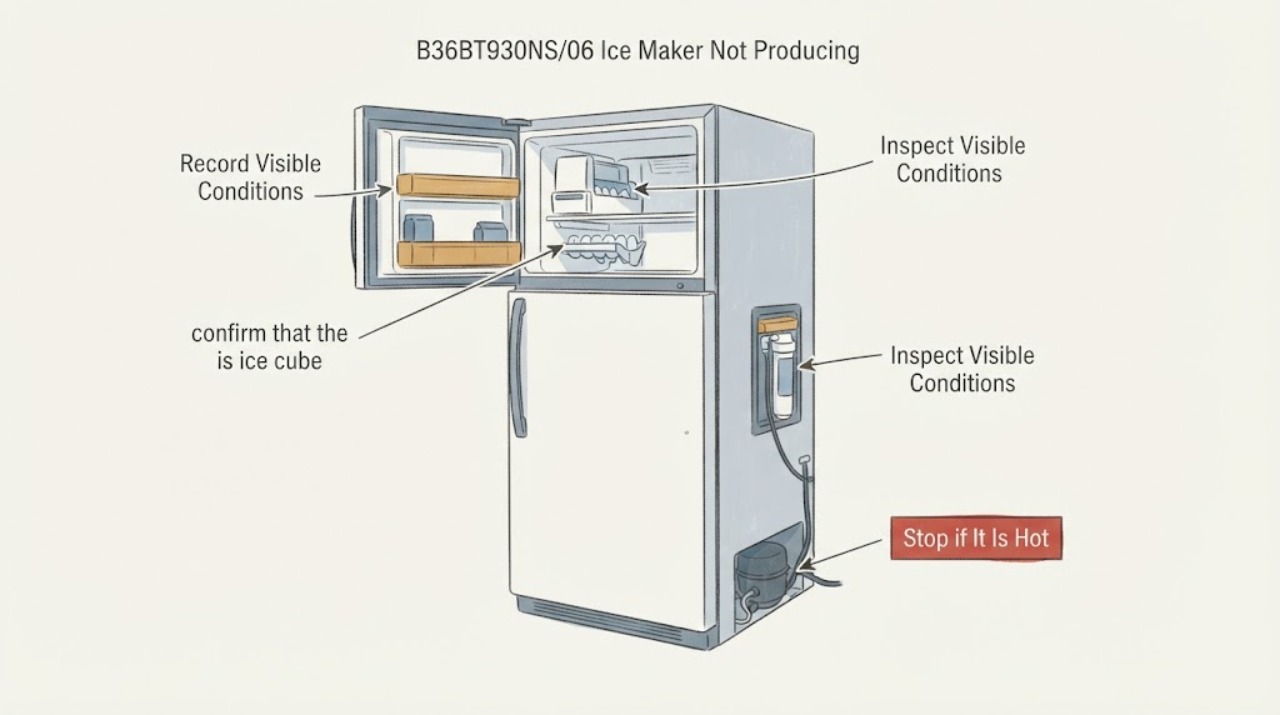 B36BT930NS/06 Ice Maker Not Producing