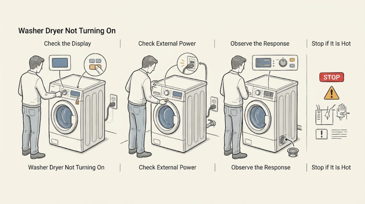 Washer Dryer Not Turning On