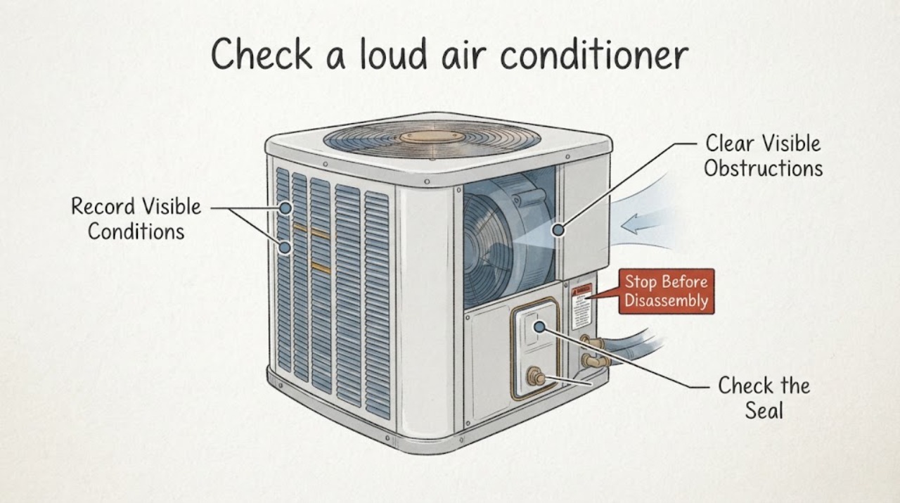 Check a loud air conditioner