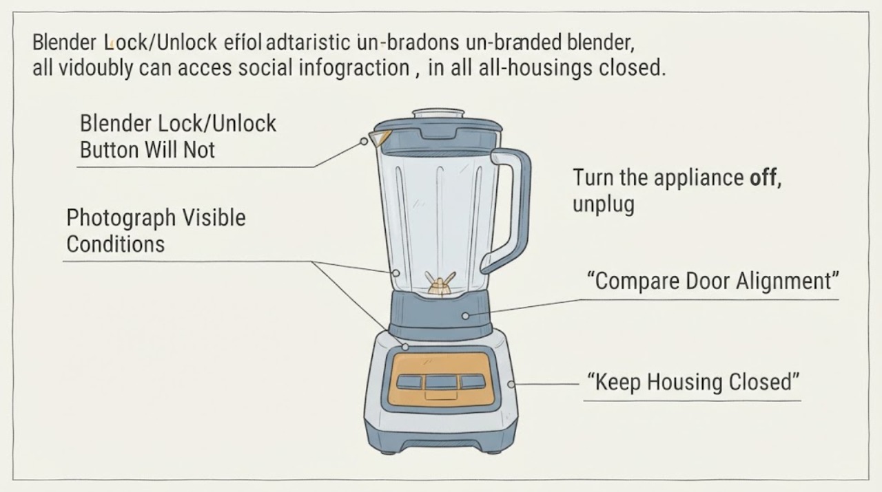Blender Lock/Unlock Button Will Not