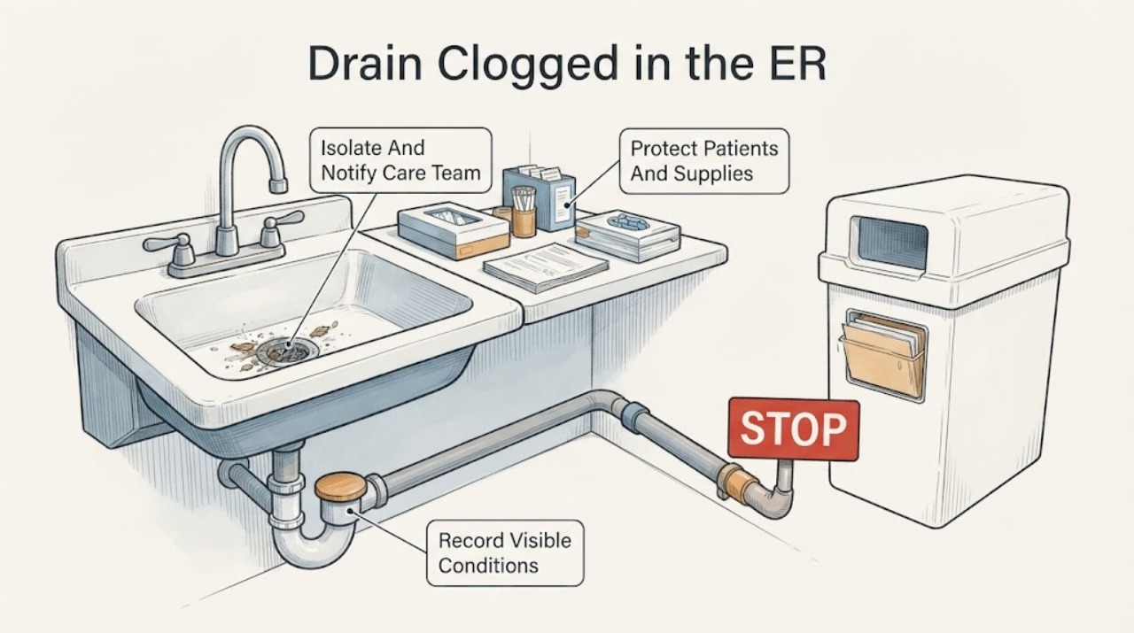 Drain Clogged in the ER