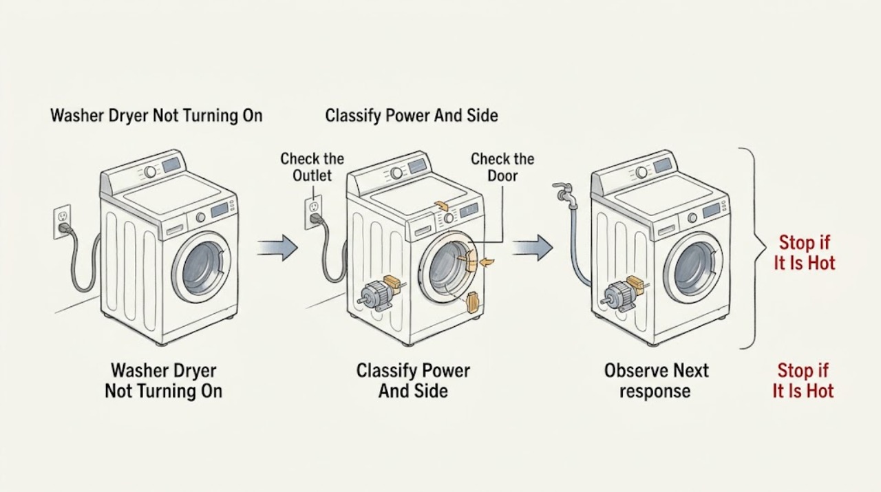 Washer Dryer Not Turning On