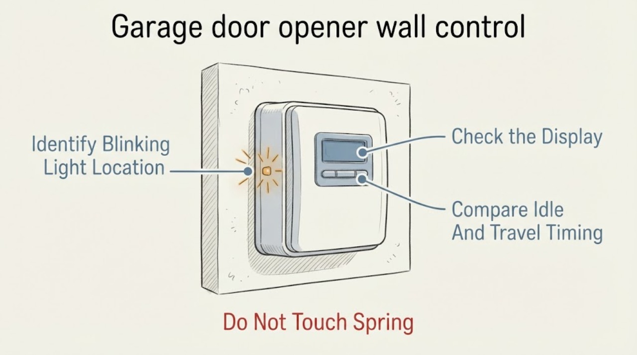 Garage door opener wall control