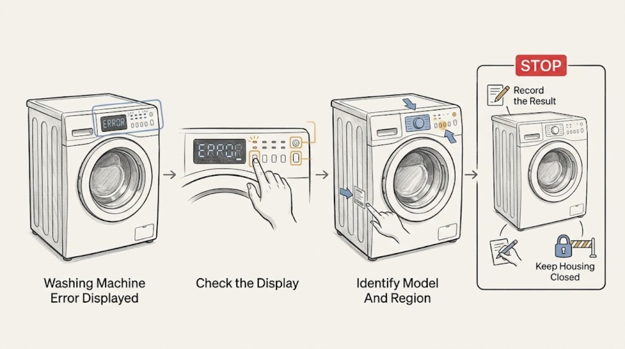 Washing Machine Error Displayed