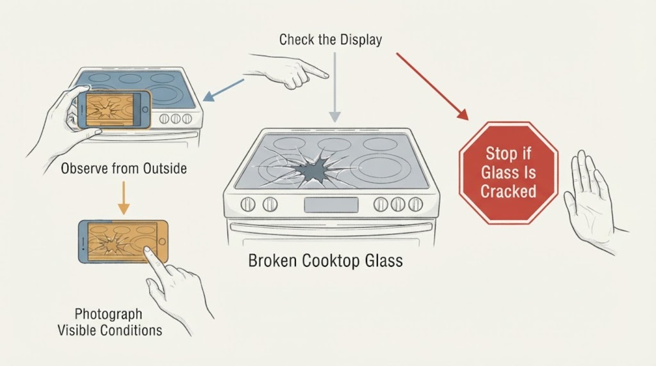 Broken Cooktop Glass