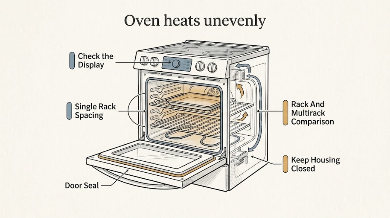Oven heats unevenly