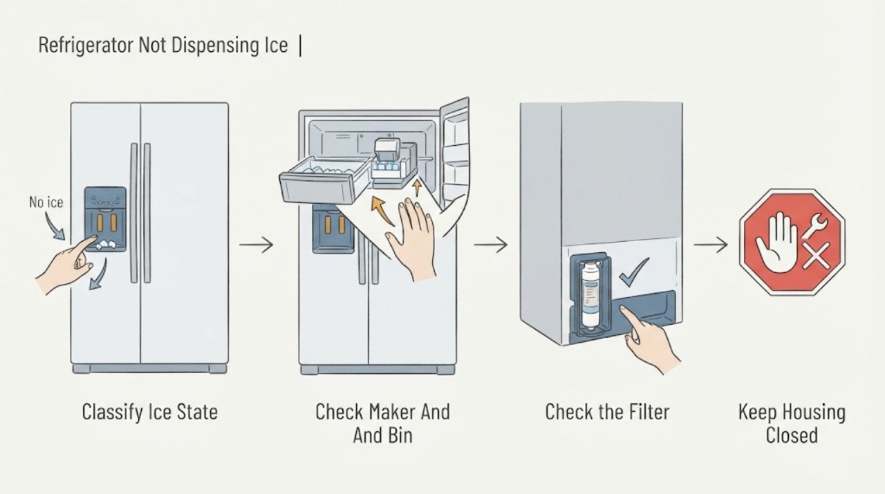 Refrigerator Not Dispensing Ice |