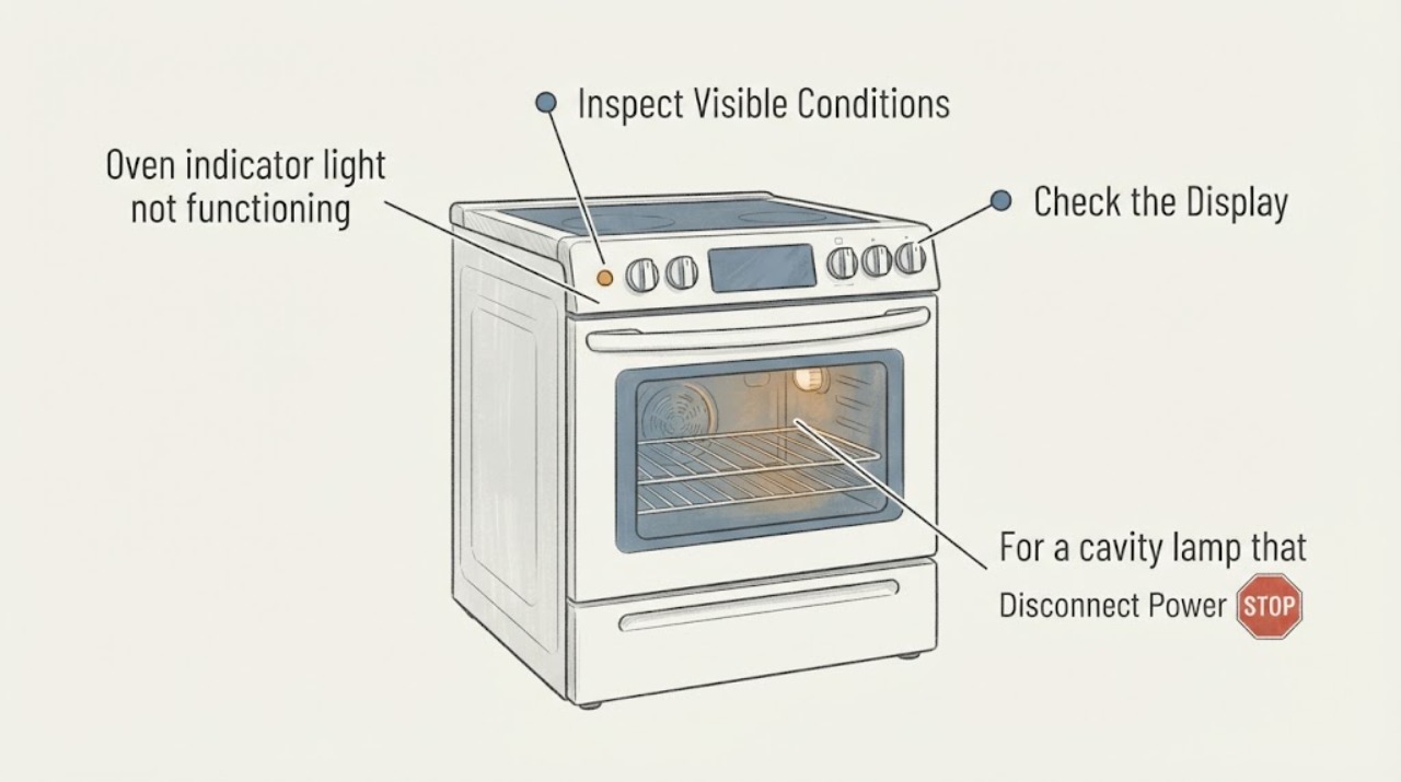 Oven indicator light not functioning
