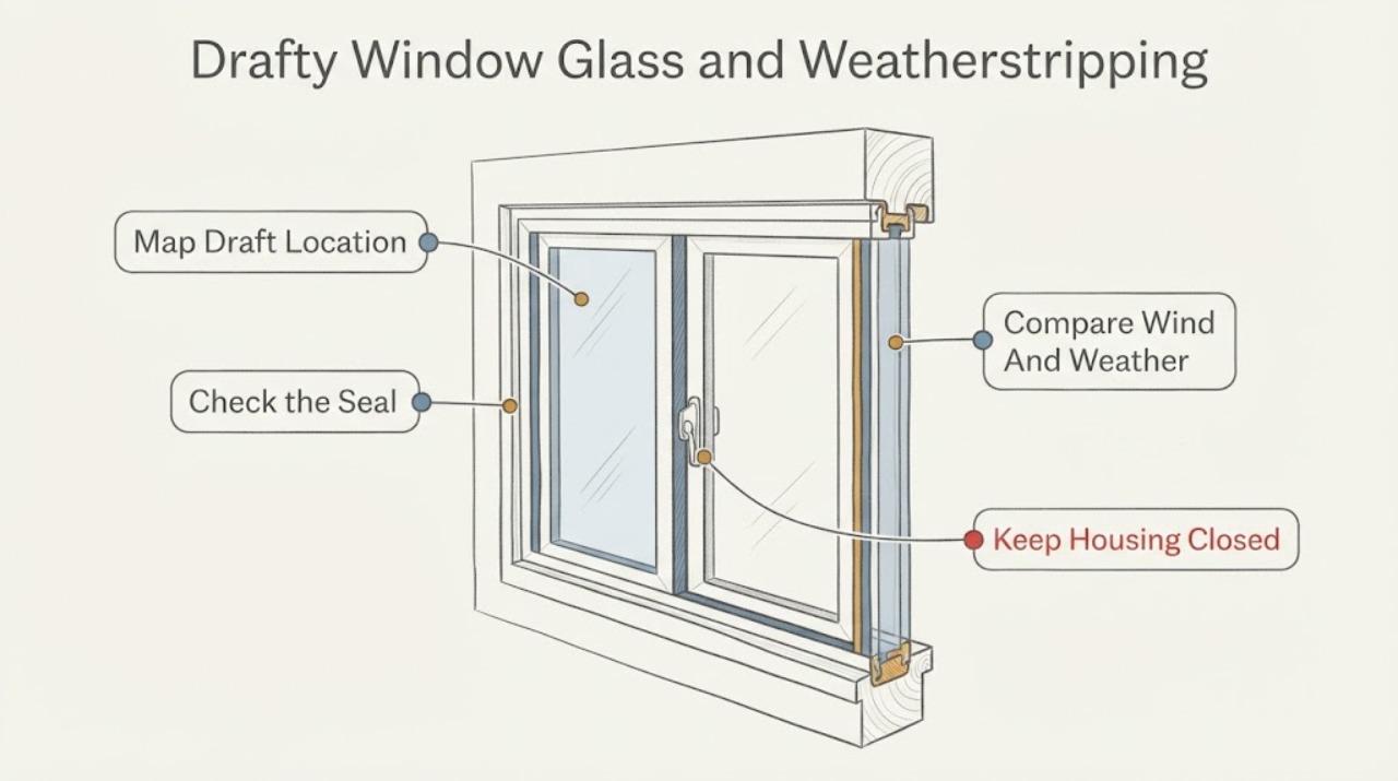 Drafty Window Glass and Weatherstripping
