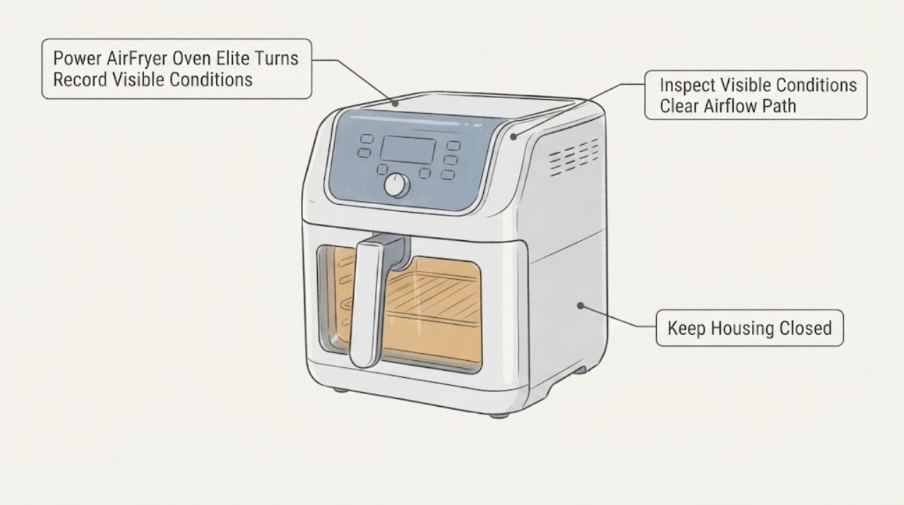 Power AirFryer Oven Elite Turns