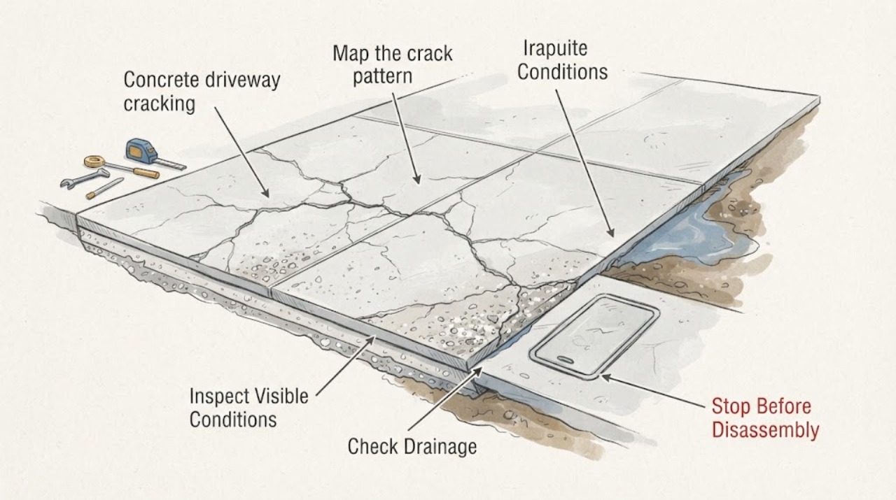 Concrete driveway cracking