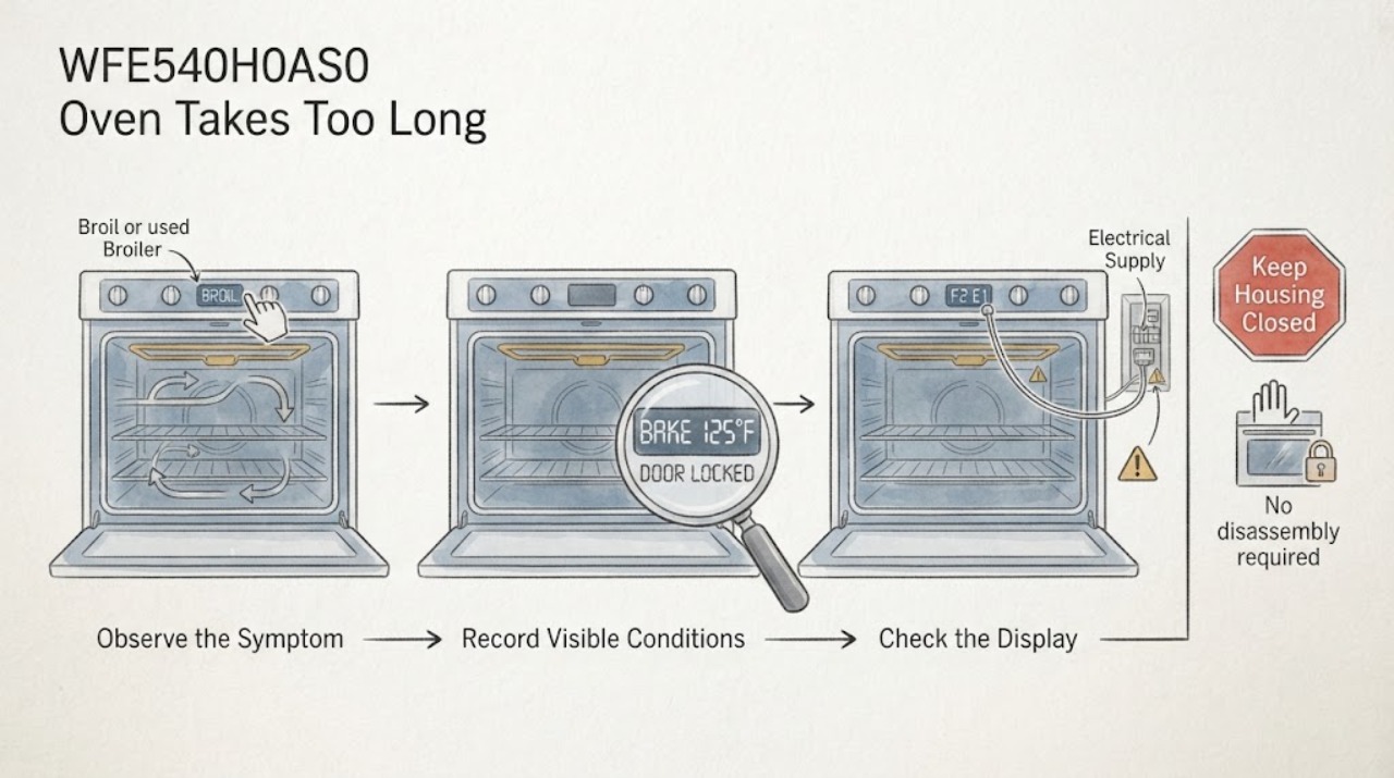 WFE540H0AS0 Oven Takes Too Long
