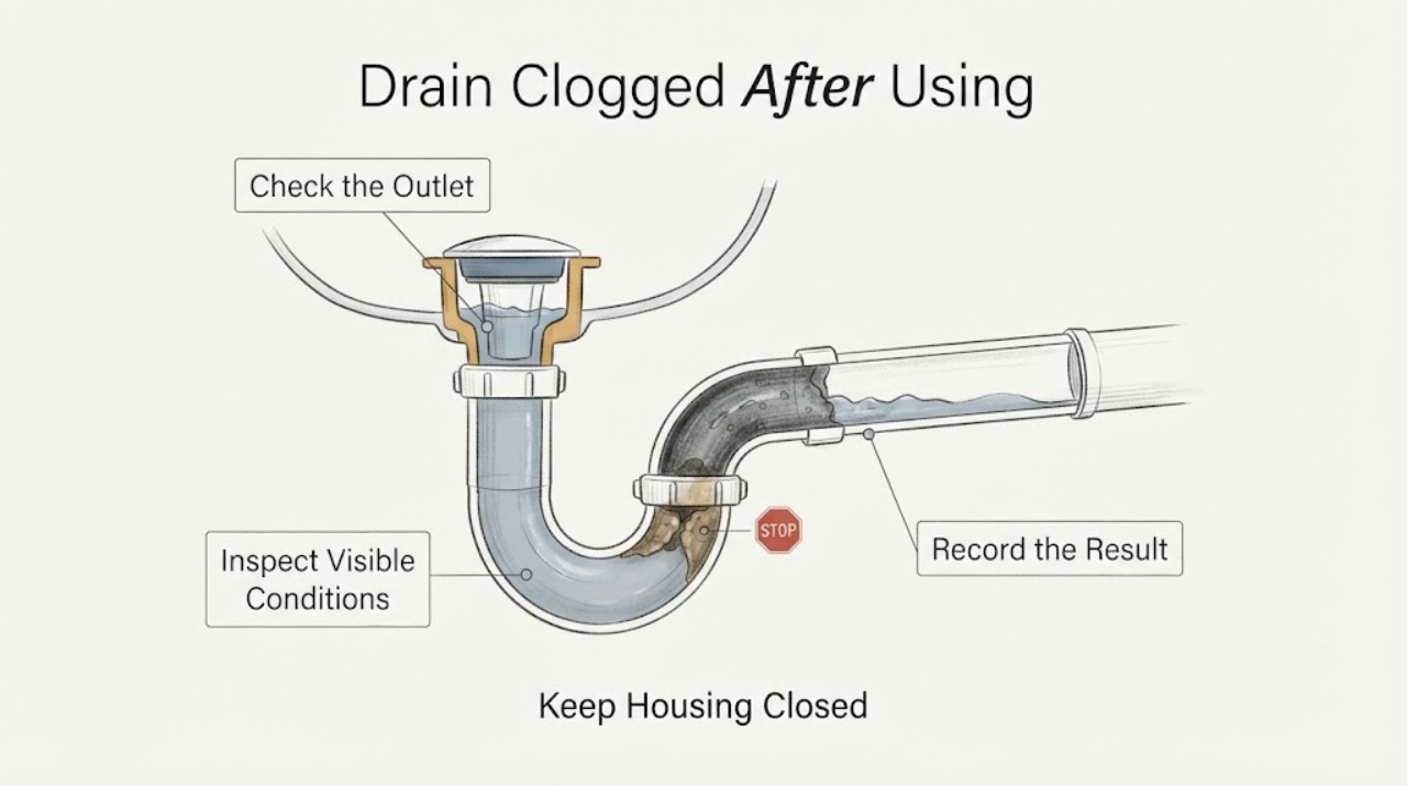 Drain Clogged After Using