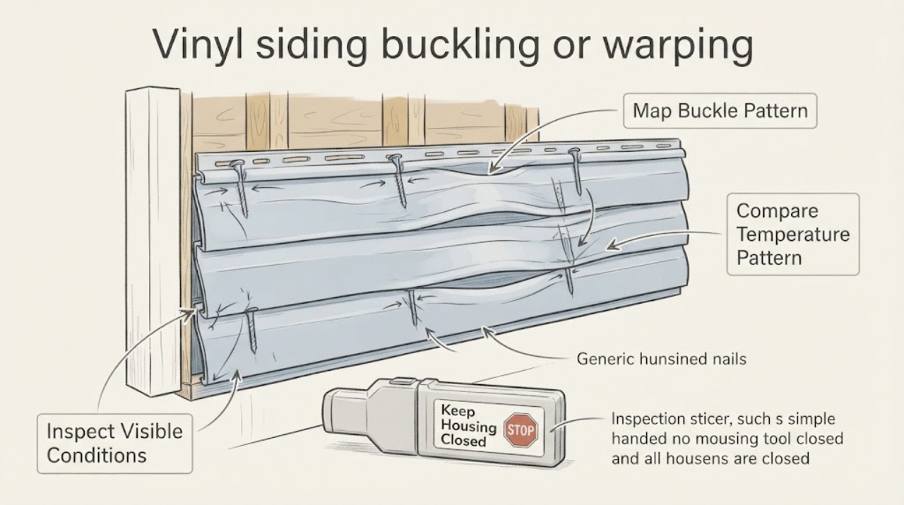 Vinyl siding buckling or warping