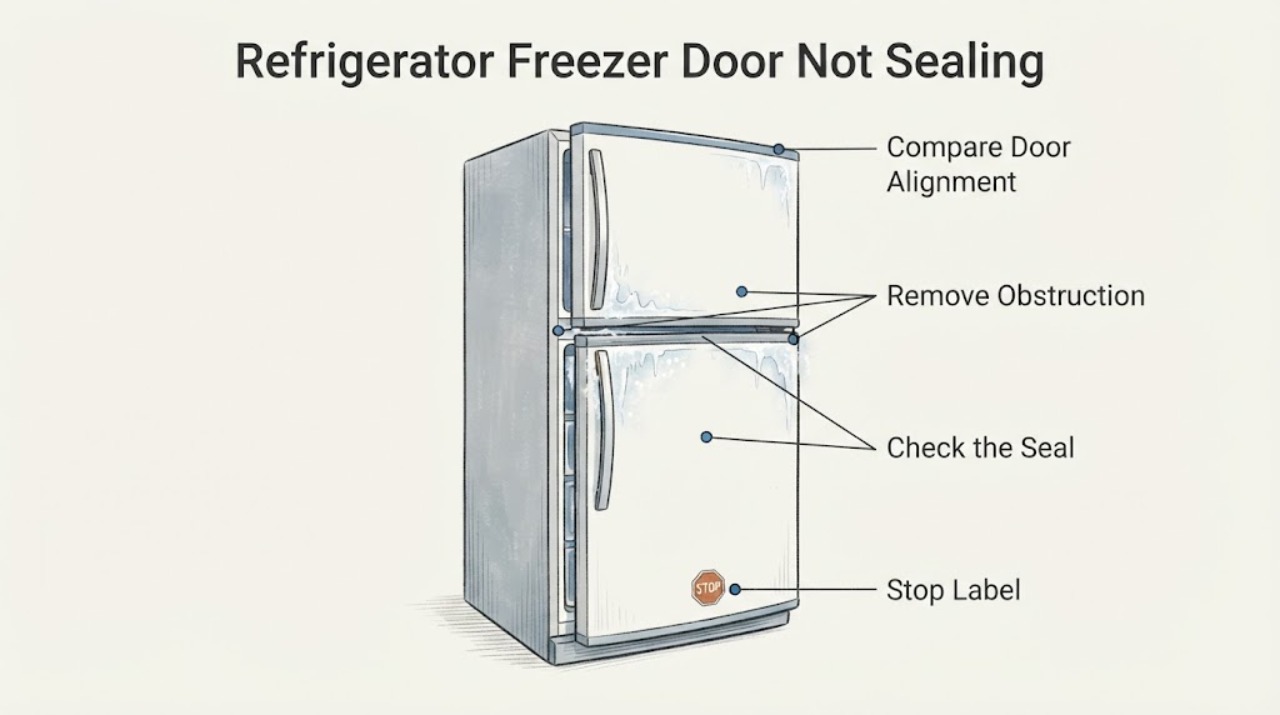 Refrigerator Freezer Door Not Sealing