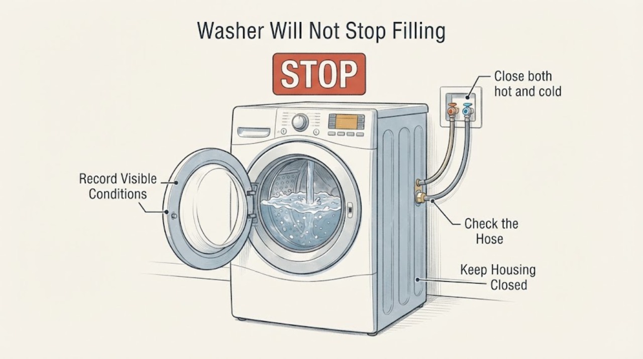 Washer Will Not Stop Filling