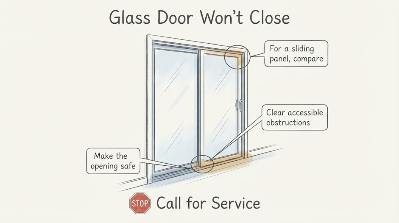 Glass Door Won't Close