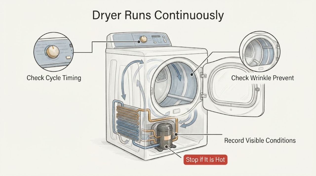 Dryer Runs Continuously
