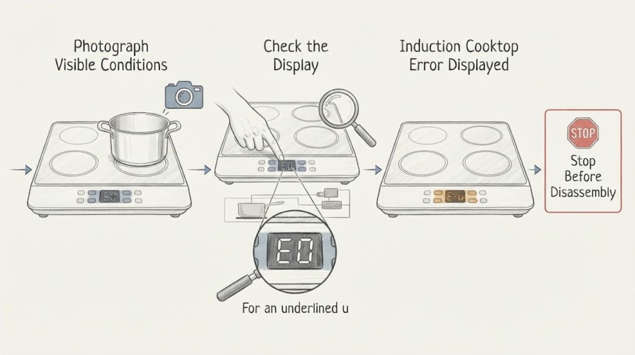 Induction Cooktop Error Displayed