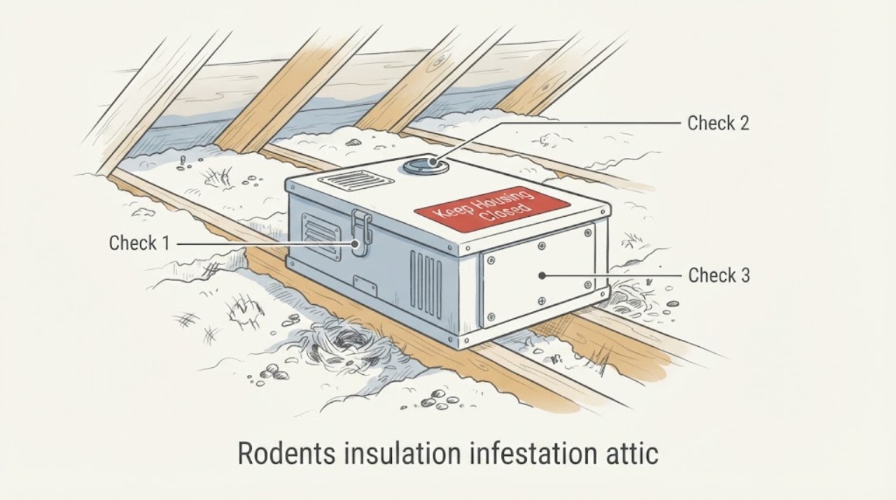 Rodents insulation infestation attic