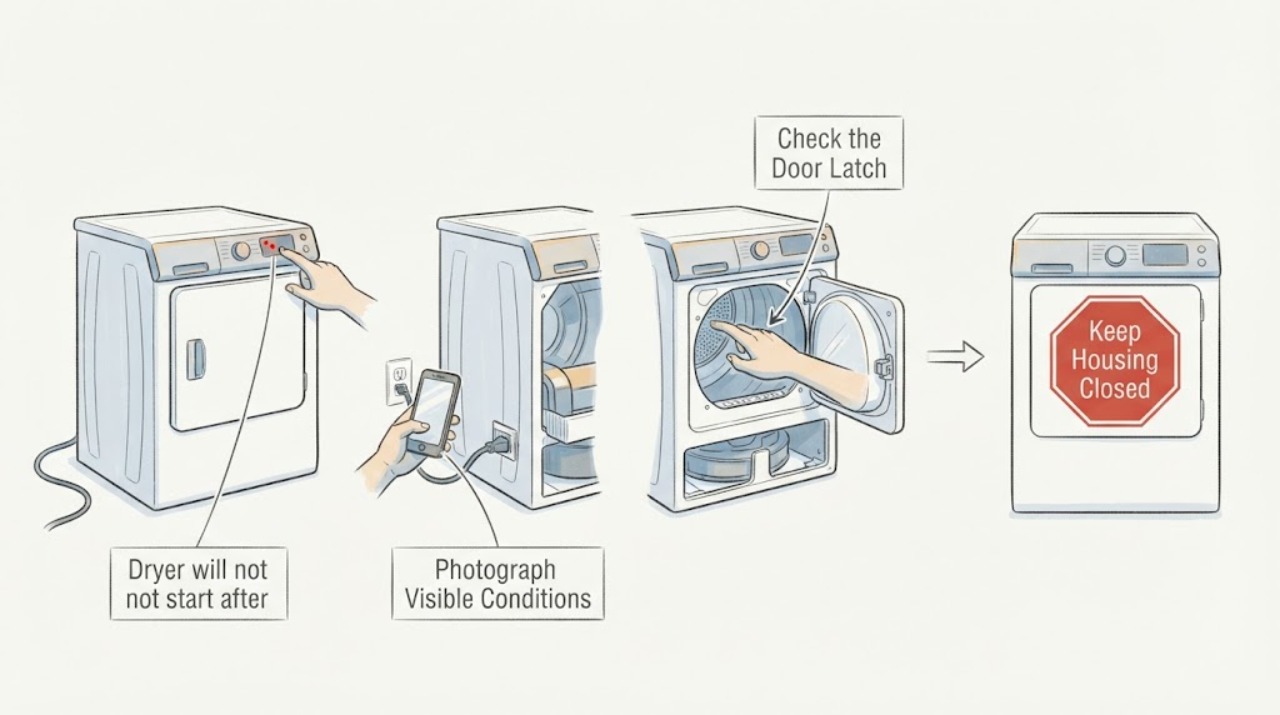Dryer will not start after