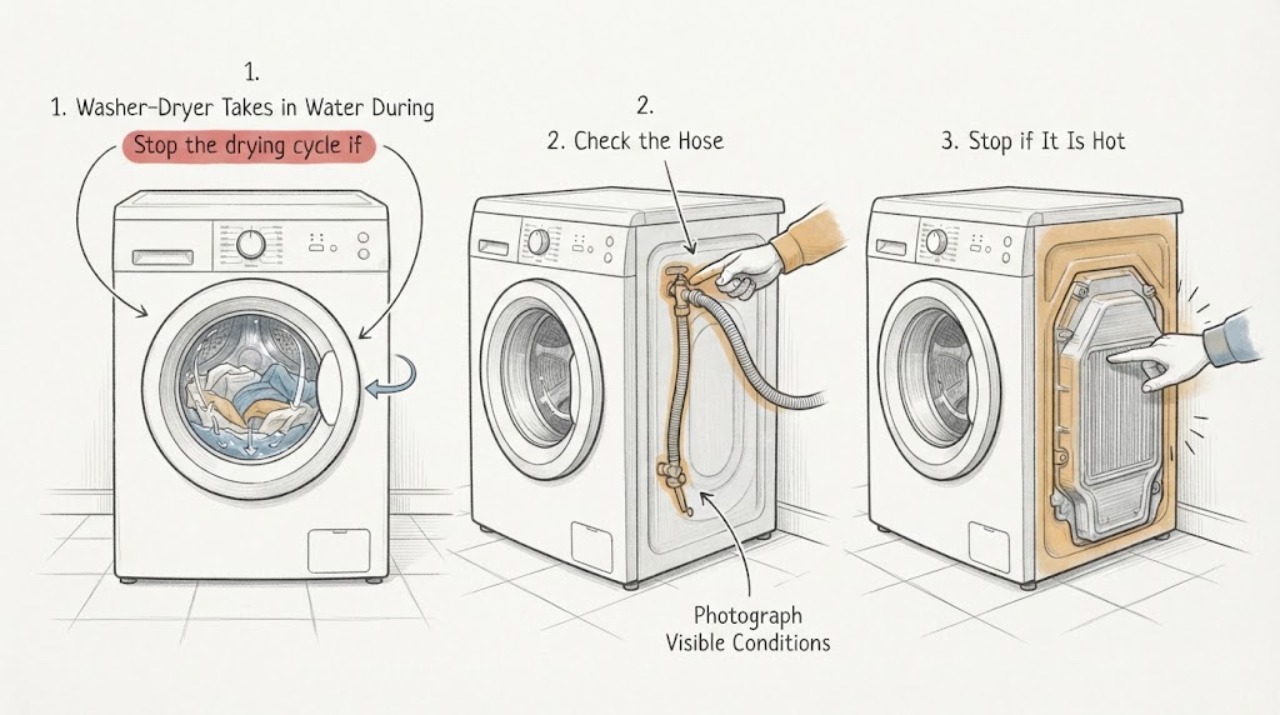 Washer-Dryer Takes in Water During