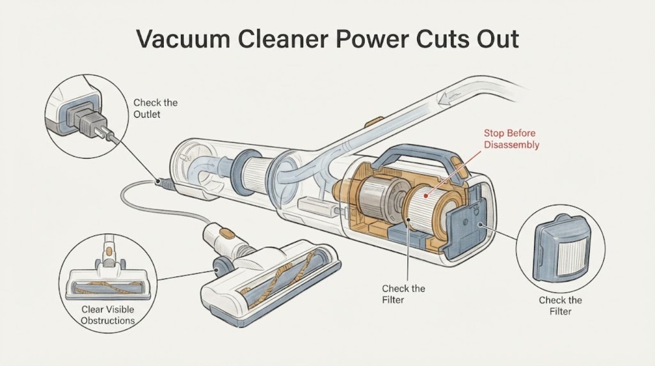 Vacuum Cleaner Power Cuts Out