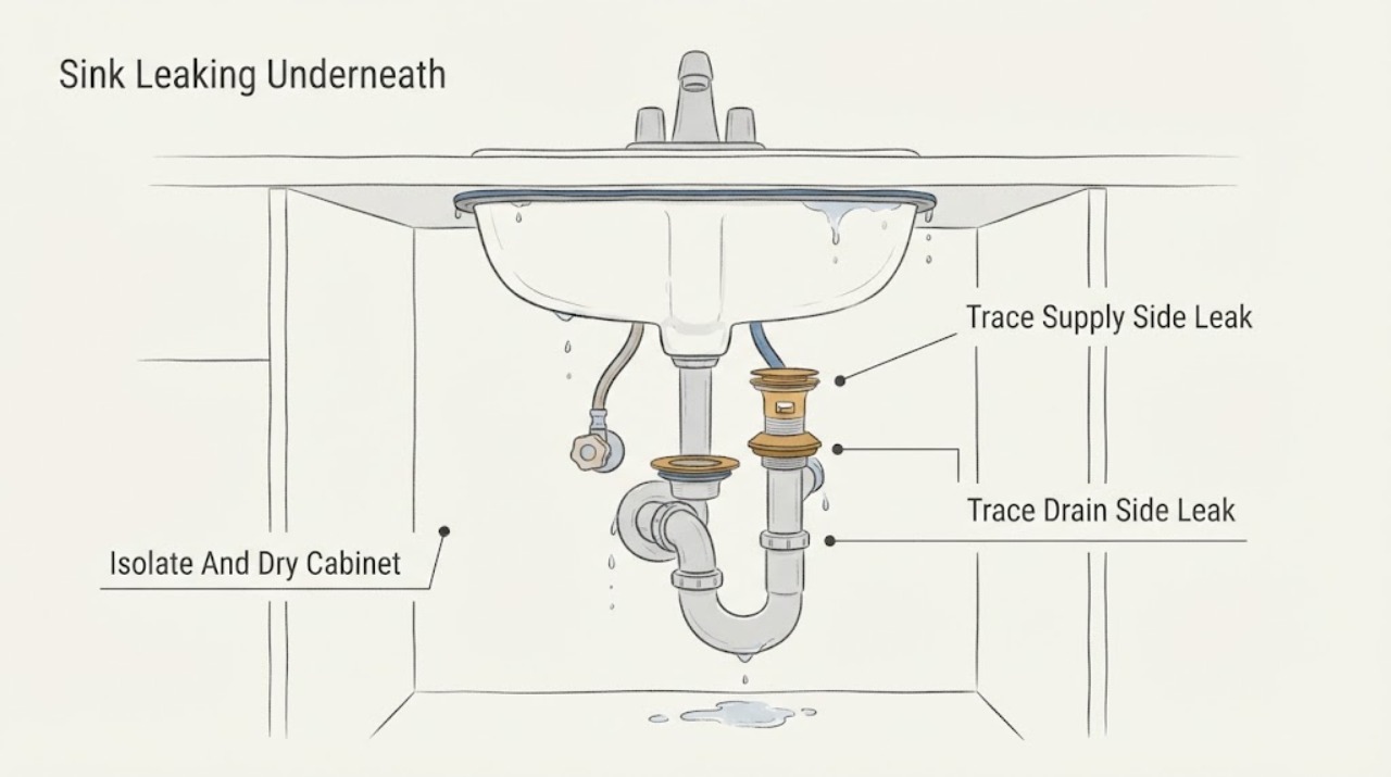Sink Leaking Underneath