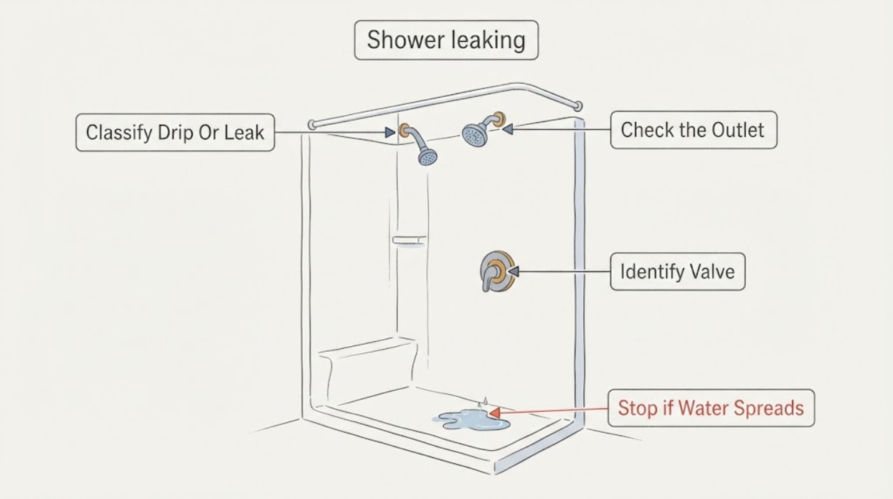 Shower leaking
