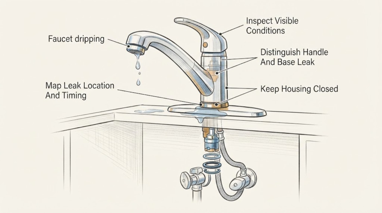 Faucet dripping