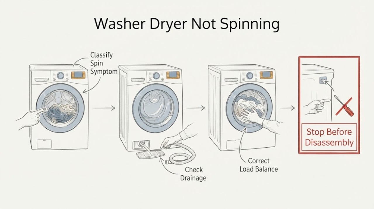 Washer Dryer Not Spinning