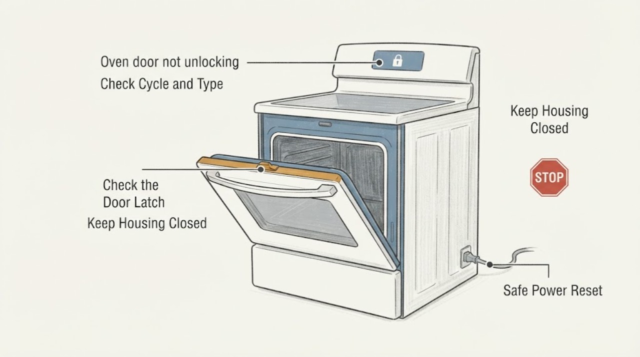 Oven door not unlocking |