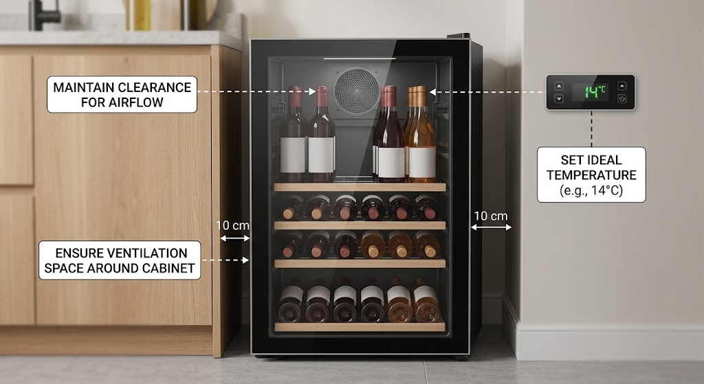 Danby Wine Cooler Not Cooling: Safe Checks for Settings, Airflow, and Loading