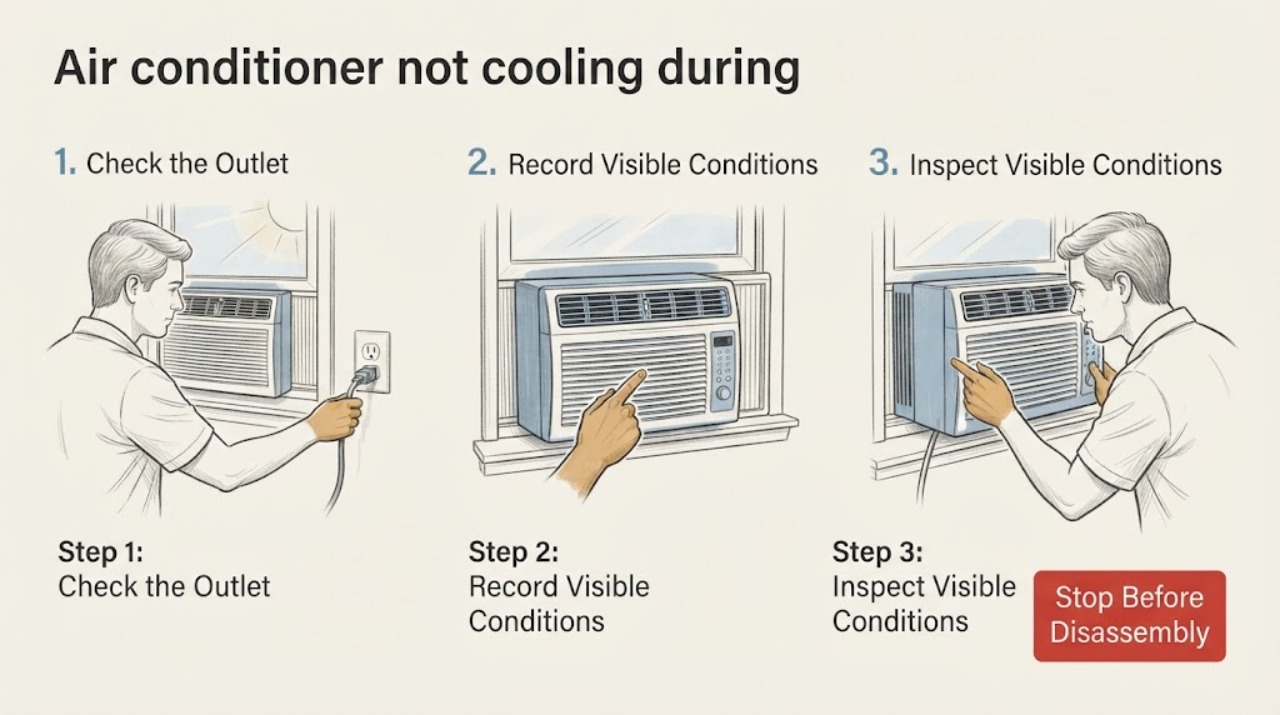 Air conditioner not cooling during