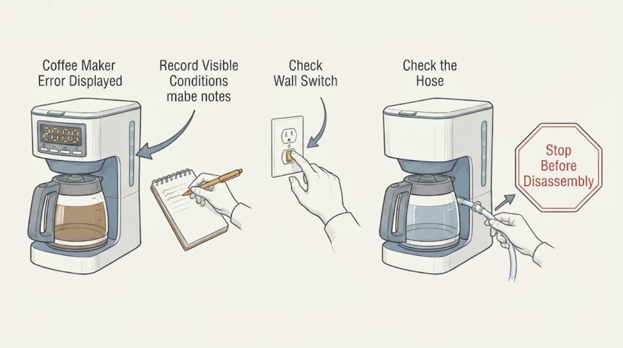 Coffee Maker Error Displayed