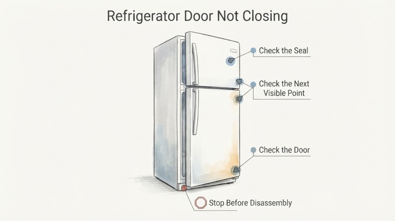 Refrigerator Door Not Closing