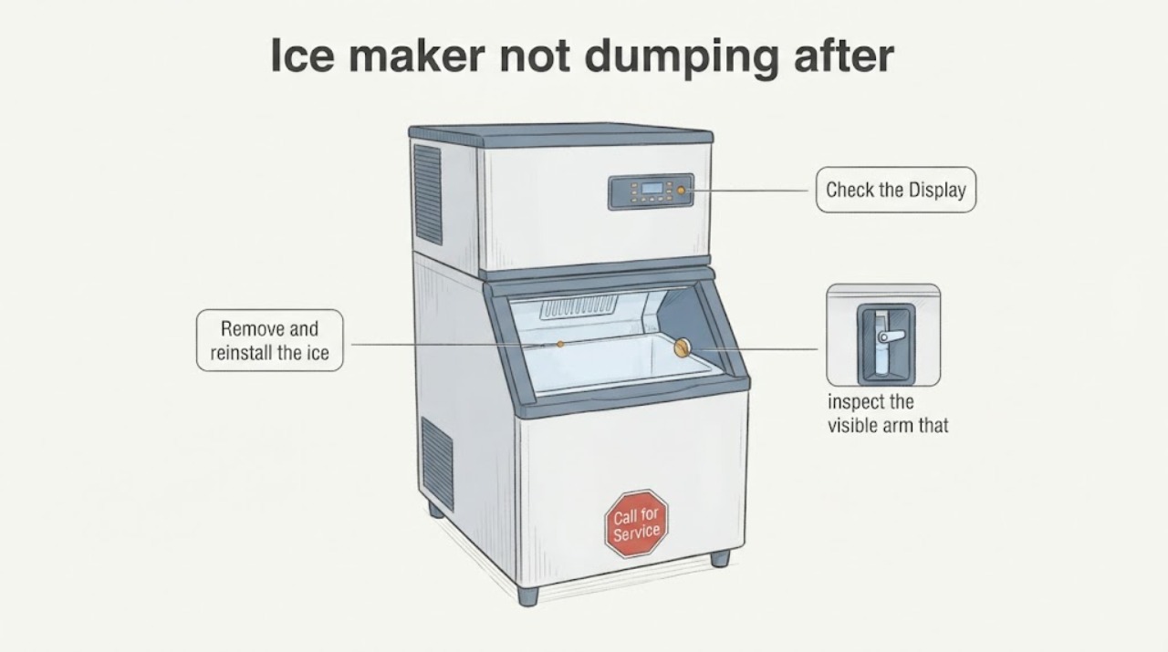 Ice maker not dumping after