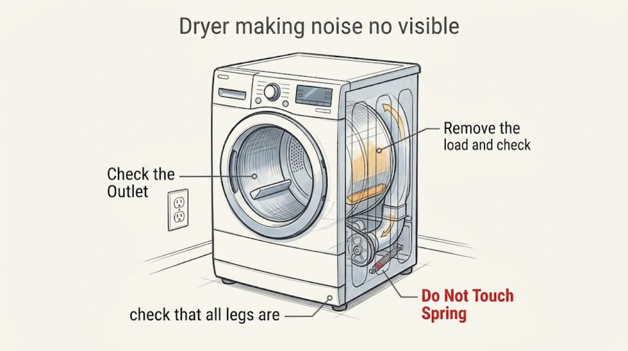 Dryer making noise no visible