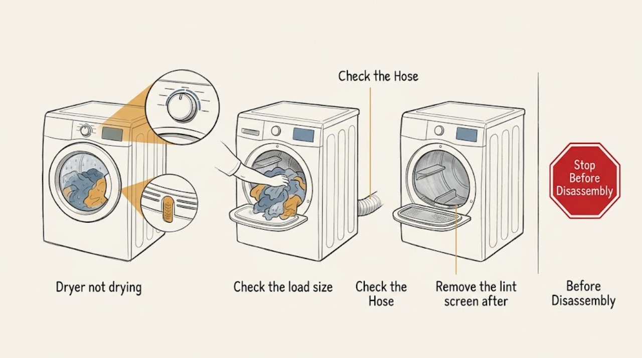 Dryer not drying