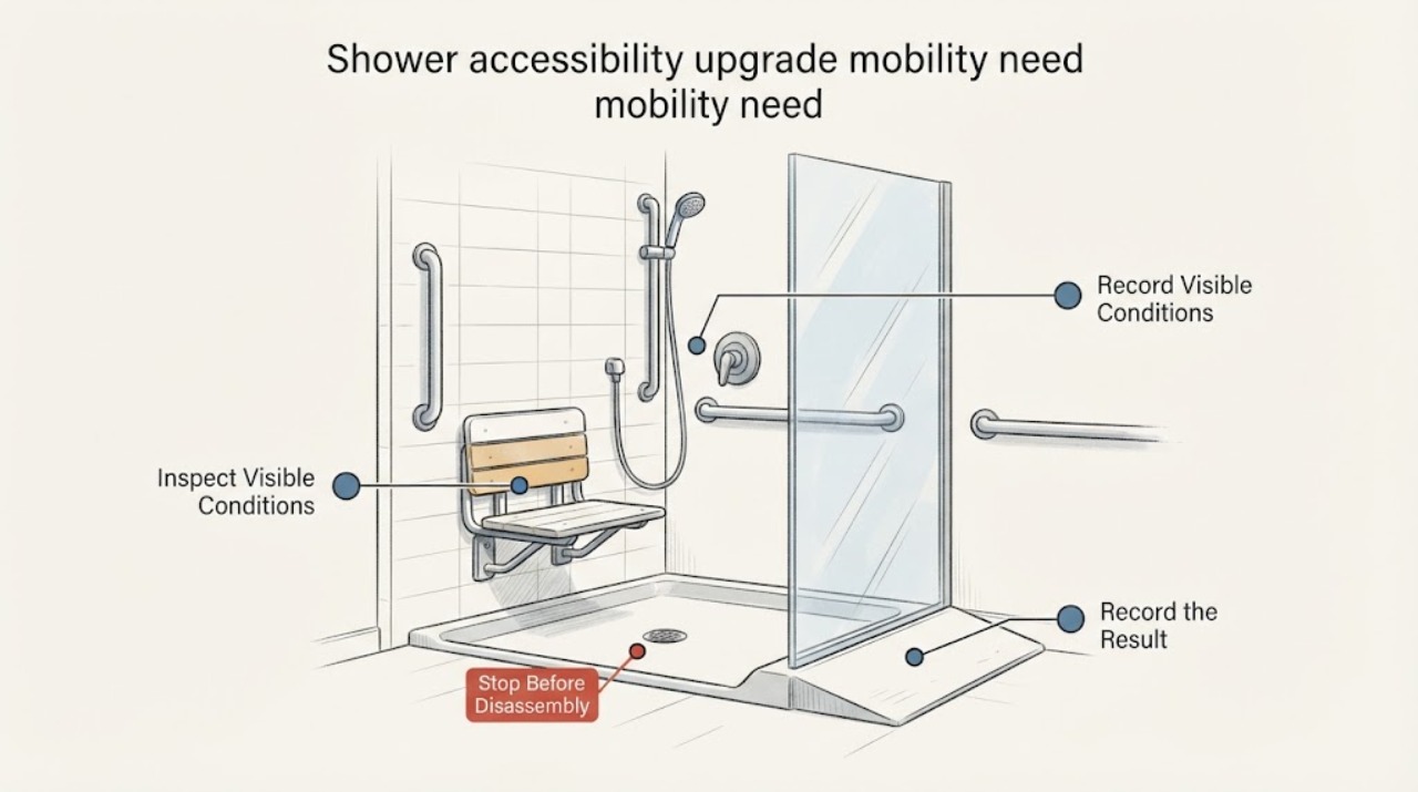 Shower accessibility upgrade mobility need