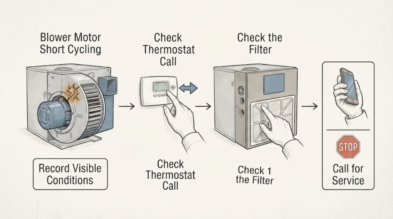 Blower Motor Short Cycling