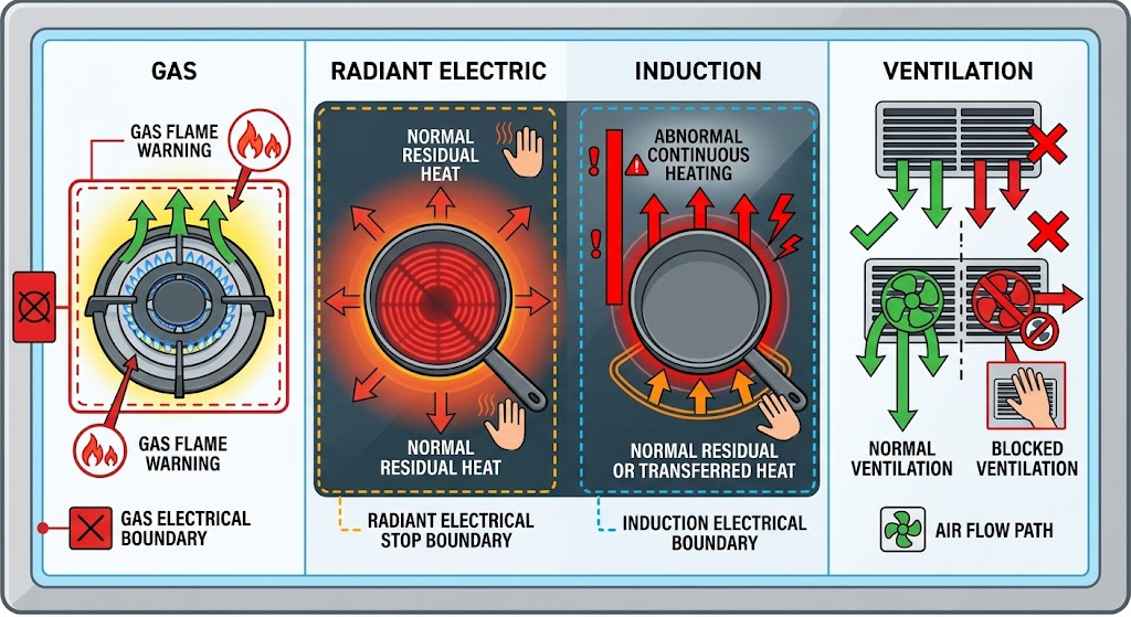 Cooktop Overheating: Tell Normal Residual Heat From a Dangerous Fault