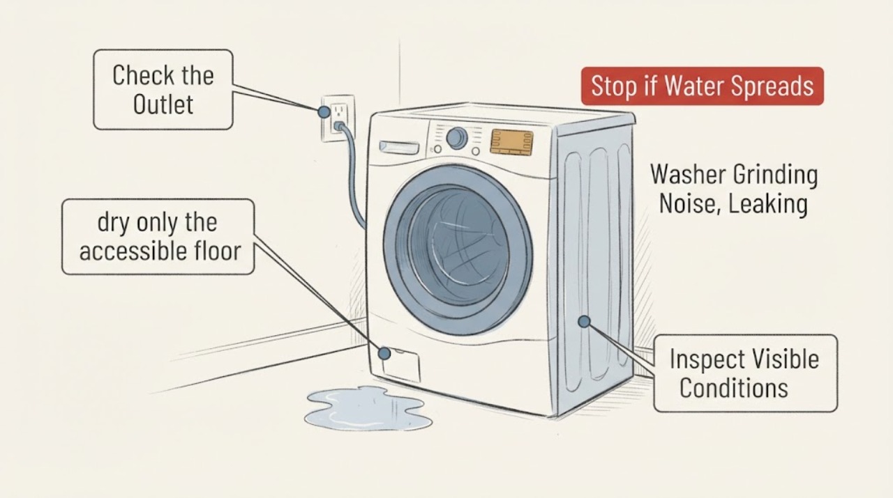Washer Grinding Noise, Leaking