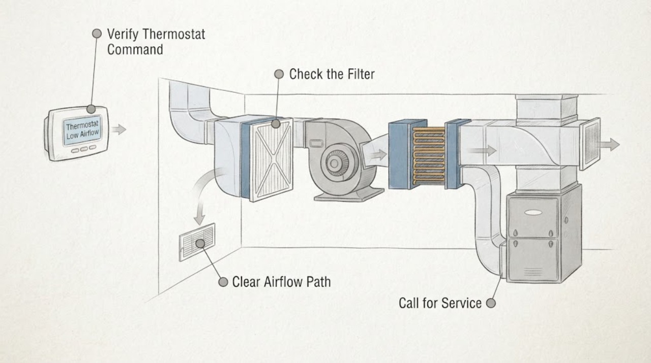 Thermostat Low Airflow