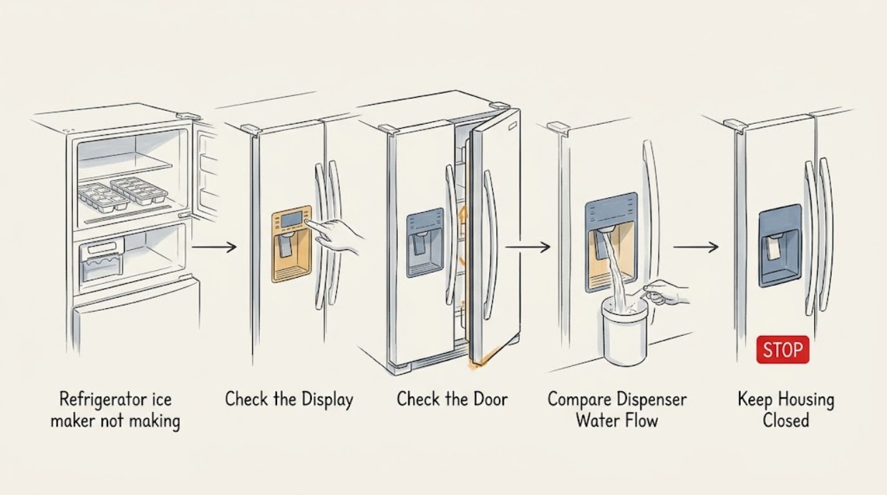 Refrigerator ice maker not making