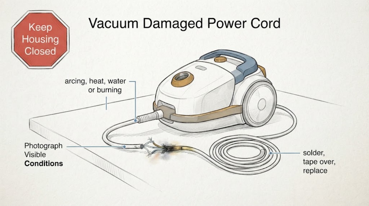 Vacuum Damaged Power Cord