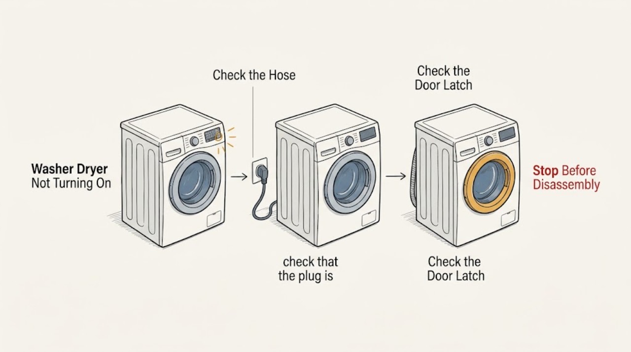Washer Dryer Not Turning On