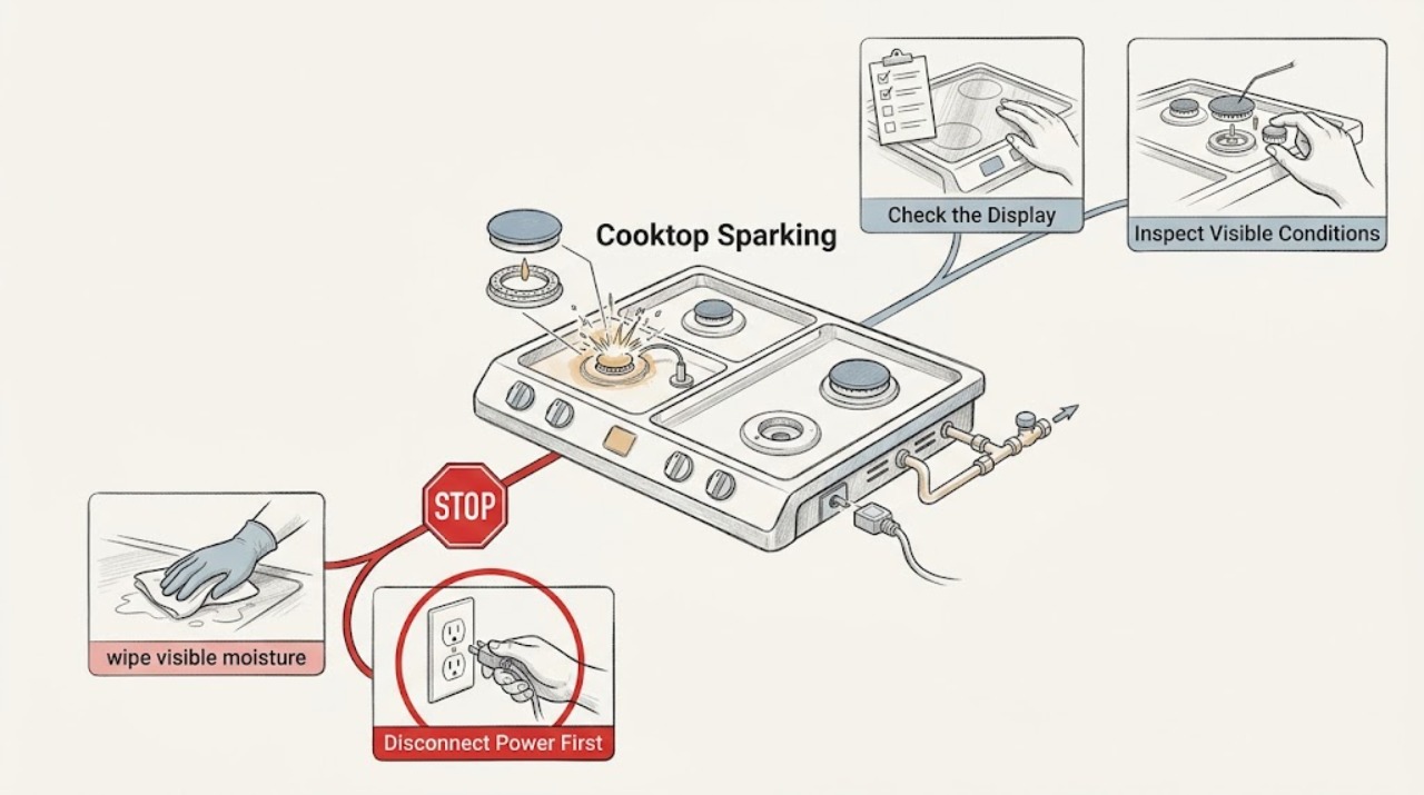 Cooktop Sparking